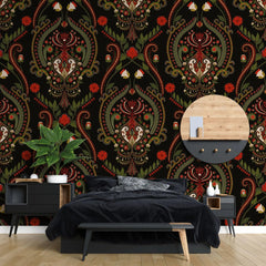 Tapet personalizat oriental cu model de inspiratie arabica damascan damask