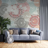 Tapet personalizat oriental cu mandale de inspiratie indiana mandala