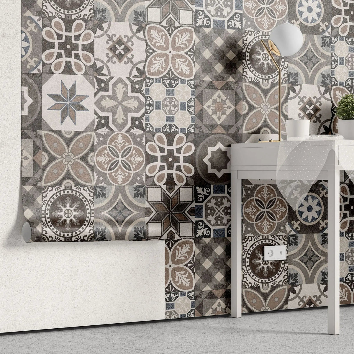 Tapet personalizat mozaic cu mozaic toscan tuscany tiles