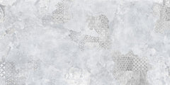 Tapet personalizat Mozaic cu fundal de ciment si insertii de mozaic - GREY CERAMIC MOSAIC