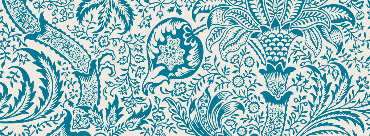 Tapet personalizat Mozaic cu model tropical de mosaic - BLUE INDIAN