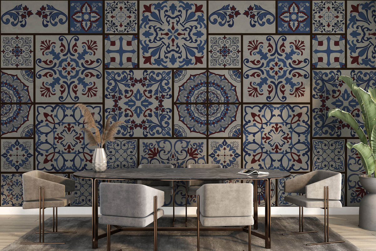 Tapet personalizat Mozaic cu elemente orientale de mozaic - ARABIC TILES