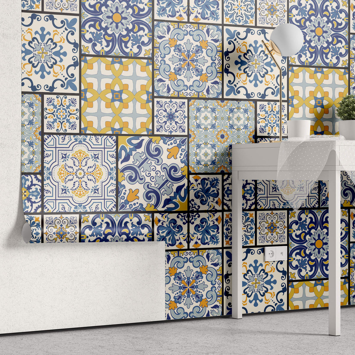 Tapet personalizat Mozaic cu elemente orientale de mozaic - ARABIC TILES