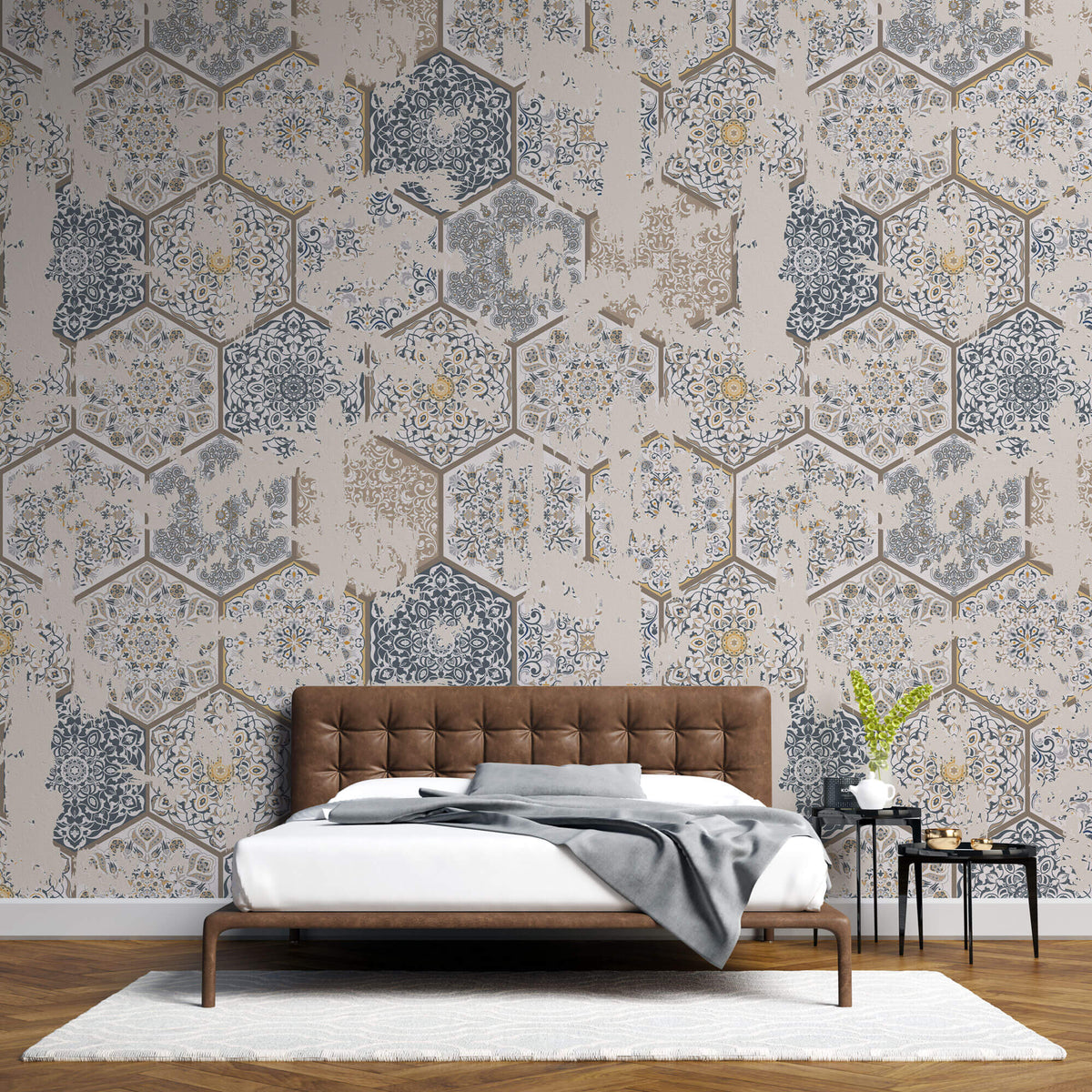 Tapet personalizat Mozaic cu mozaic in stil vintage - VINTAGE MOSAIC