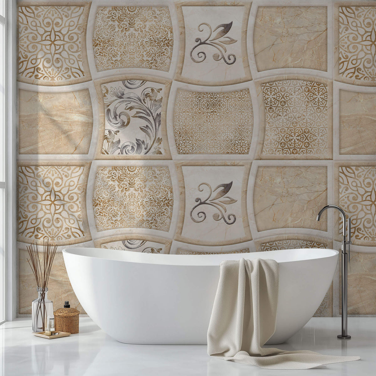 Tapet personalizat Mozaic cu motive ceramice in stil Gaudi - GAUDI'S KITCHEN