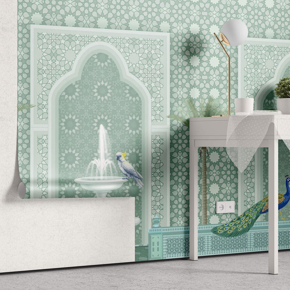 Tapet personalizat Mozaic cu perete 3D si elemente de mosaic colorat - STONE MOSAIQUE