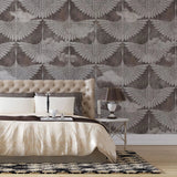 Tapet personalizat oriental cu egrete albe printre nori pe un fundal inchis flying egrets