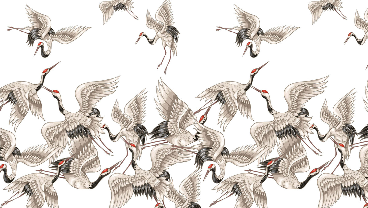 Japanese Crane Personalised Wallpaper