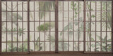 Tapet personalizat zen oriental cu usi soji in stil japonez cu panorama botanica botanic shoji