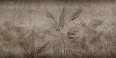 Tapet personalizat zen oriental cu padure tropicala in nuante sepia sepia rainforest