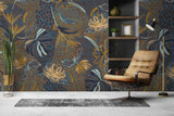 Tapet Zen Oriental cu frunze abstracte - ORIENTAL LEAVES