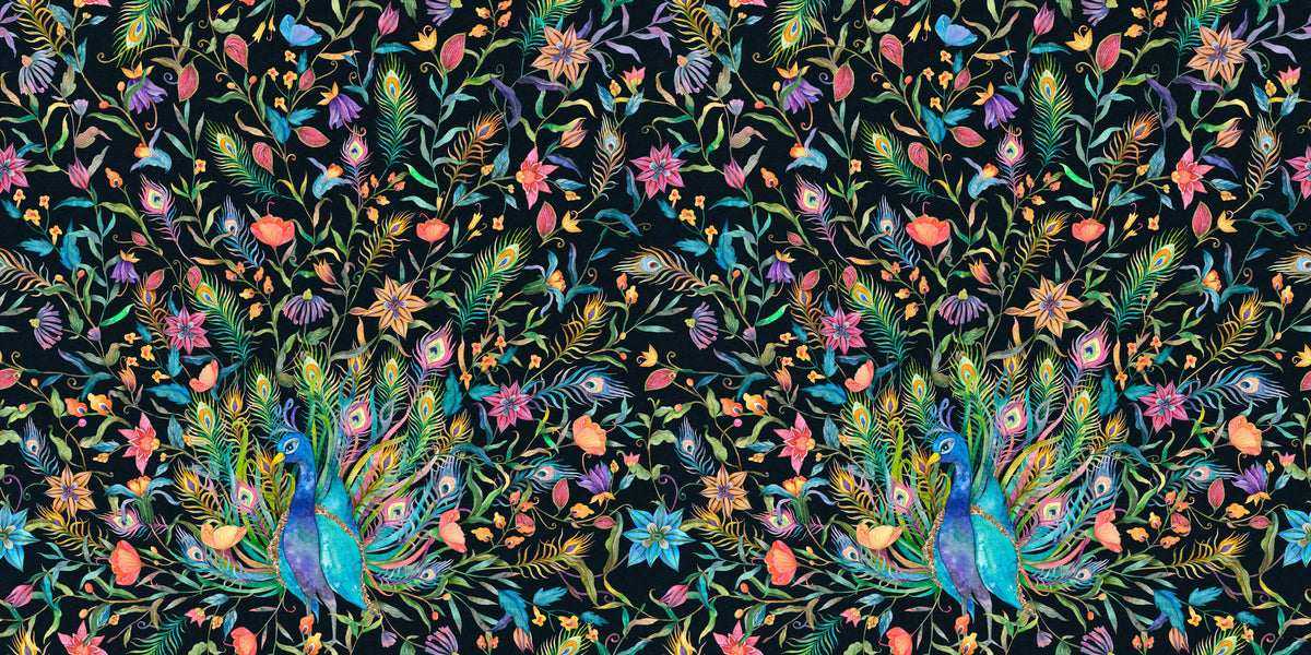 Colorful Peacock Personalised Wallpaper