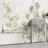 Tapet Zen Oriental cu copaci mimosa pe un fundal texturat - MIMOSA TREE