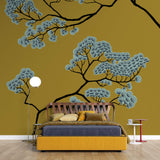 Tapet Zen Oriental cu copaci asiatici abstracti - JAPANESE BONSAI TREE