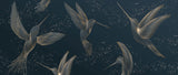 Tapet Zen Oriental cu pasarea colibri in stil abstract - ABSTRACT HUMMING BIRDS