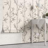 Tapet Zen Oriental cu model minimalist de bambus - MINIMALIST BAMBOO