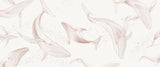 Tapet Zen Oriental cu balena asiatica ilustrata - GENTLE DANCING WHALES