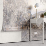 Tapet Zen Oriental cu padure in nuante abstracte - ETHEREAL DAWN