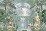 Tapet Zen Oriental cu ruine victoriene si vegetatie densa - PEACOCK'S PAVILION