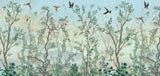 Tapet Zen Oriental cu gradina in stil chinoiserie si pasari - THE JOY OF SPRING