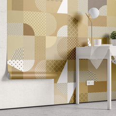 Tapet Japandi cu motive japoneze in forme geometrice - SEAMLESS JAPANESE MOTIF