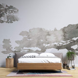 Tapet Japandi cu bonsai batrani pictati in stil watercolor - ANCIENT BONSAI
