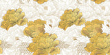 Tapet Japandi cu bujori albi si aurii infloriti si motive japoneze - IMPERIAL GOLD PEONY