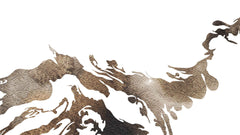 Tapet Japandi cu ilustratie abstracta in stil japonez cu motive seigaiha in nuante cafenii - JAPANDI COFFEE MOUNTAINS