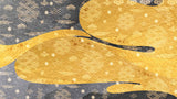 Tapet Japandi cu model abstract japonez in nuante aurii si negre cu motive traditionale - GOLD AMALGAM