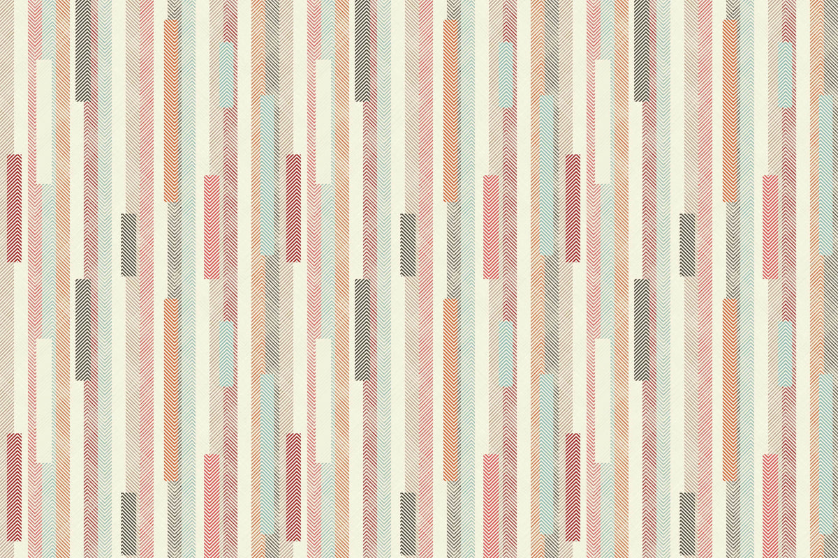 Retro Stripes Personalised Wallpaper
