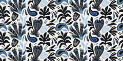 Tribal Blue Personalised Wallpaper
