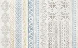 Tapet personalizat bohemian cu elemente tribale in nuante de albastru blue tribal