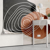Tapet personalizat bohemian padure salbatica linii artistice fluide spirit liber frumusete simpla natura wildwood lineart