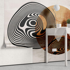 Tapet personalizat bohemian calatorie vizuala cerc vis psihedelic culori accent forme hipnotizante spatiu unic psychedelic dream circle