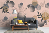 Tapet personalizat bohemian nuante delicate piersica atmosfera calda primitoare blandete optimism decor peachy