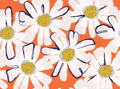 Tapet personalizat bohemian margareta vibranta explodeaza culori bucurie zambet energie proaspata casa stil autentic vibrant daisy