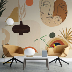 Tapet personalizat bohemian motive moderne stil boho design contemporan personalitate culoare modern boho motifs
