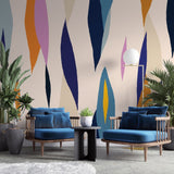 Tapet personalizat bohemian perdea culori fluide vibrante curge armonios dinamism artistic creativitate spatiu color curtain