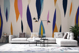 Tapet personalizat bohemian perdea culori fluide vibrante curge armonios dinamism artistic creativitate spatiu color curtain