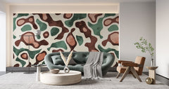 Tapet personalizat bohemian nuante delicate kaki senzatie naturalete peisaje desertice cactus whispers