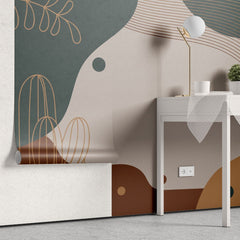 Tapet personalizat bohemian orizont desert visator contemplare nuante pastelate peisaje serene decor relaxant dreamy desert horizon