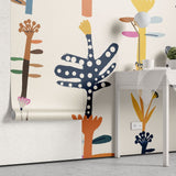 Tapet personalizat bohemian jungla funky stil arhitectural linii moderne exuberanta natura spatiu vibrant caracter funky jungle architectural lifestyle