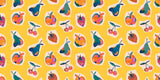 Retro Fruits Personalised Wallpaper