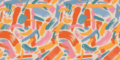 Tapet personalizat bohemian dungi pensula design artistic fantezie spatiu inspiratie whimsical brushstrokes
