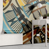 Tapet personalizat bohemian structuri joc vizual fascinant modernitate fluiditate decor looped structures