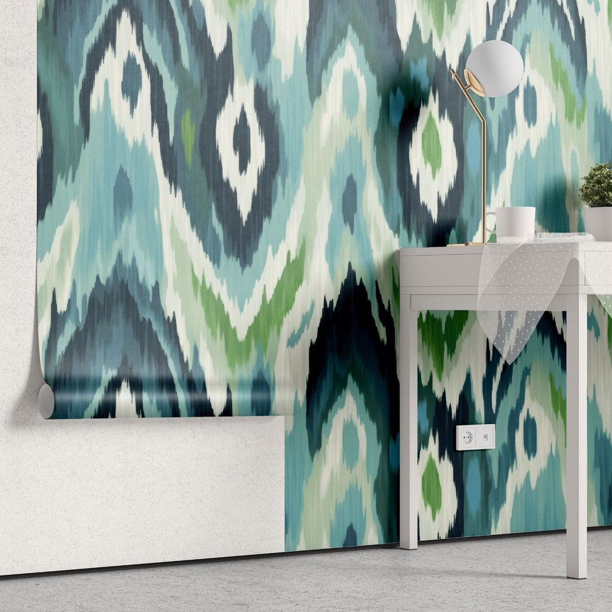 Tapet personalizat bohemian motiv aztec acuarela traditie arta moderna design vibrant istorie nuante pastelate watercolor aztec