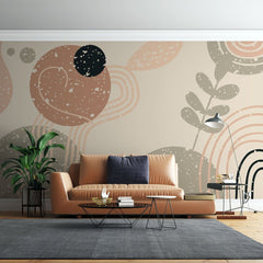 Tapet personalizat bohemian arta pastelata delicatete nuante spirit liber boemie decor calm artistic pastel boho art