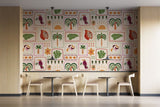 Tapet personalizat bohemian inspiratie tropicala culori exotice dinamism tropical atmosfera vibranta pasiune maracuja