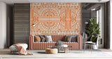 Tapet personalizat bohemian templu portocaliu mister caldura destinatii indepartate nota exotica spirituala decor the orange temple