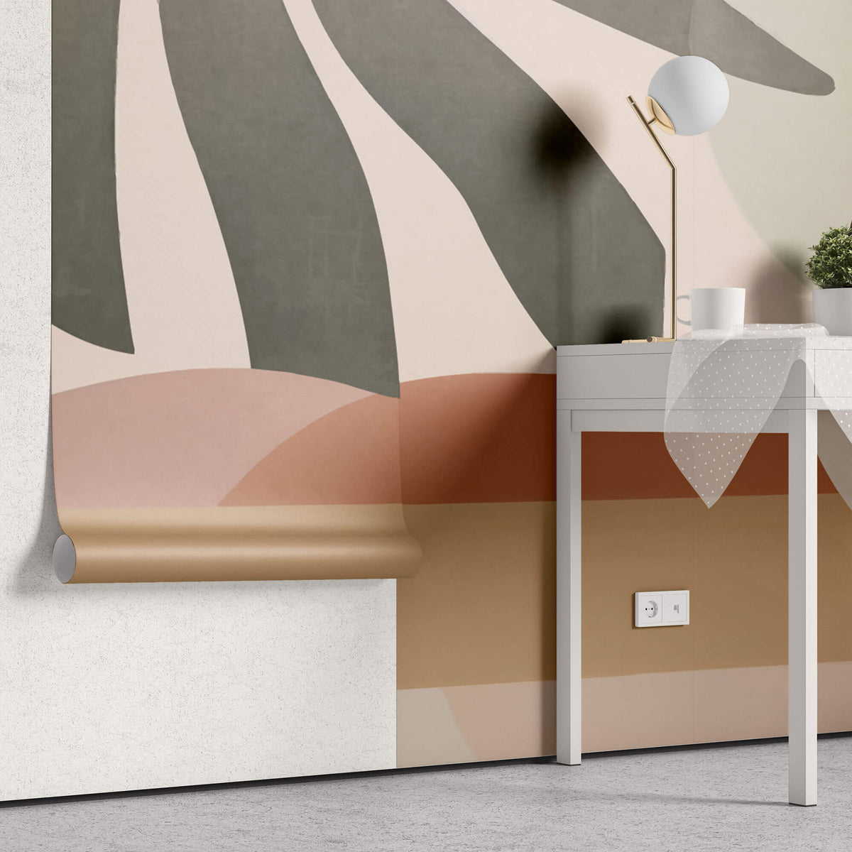 Tapet personalizat Bohemian cu elemente abstracte in nuante pamantii - EARTHY ELEMENTS